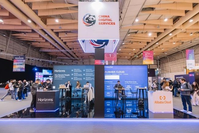 China Digital Services and Alibaba Cloud exhibition area at Web Summit